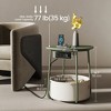 Side Table Side Table With Charging Station Drink Table Bedside Table Nightstand End Table Night Stand Round Side Table Small Side Table - 3 of 4