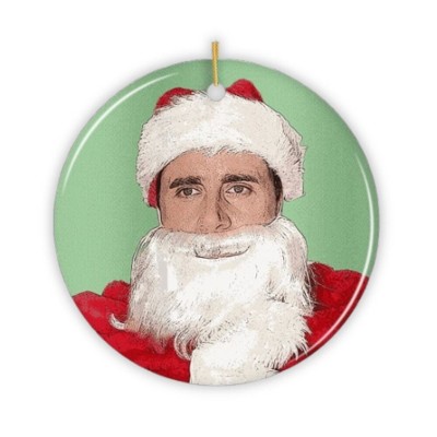 Santa Michael Scott Christmas Ornament, The Office Fan Gift| OrnamentallyYou