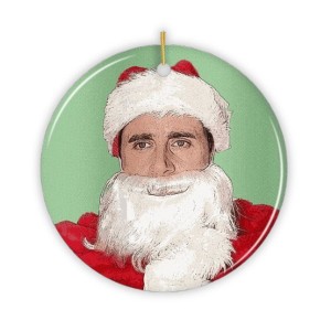Santa Michael Scott Christmas Ornament, The Office Fan Gift| OrnamentallyYou - 1 of 4