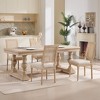 NicBex French Country Dining Chairs Set of 2 with Upholstered/Nature Rattan Backrest,Rustic Weathered Kitchen Chairs,Living Room Chairs - 3 of 4