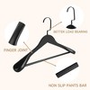 BP4U 16-Inch Wooden Suit Hangers with Non-Slip Pants Bar, Wood Extra-Wide Shoulder Hangers - 4 of 4