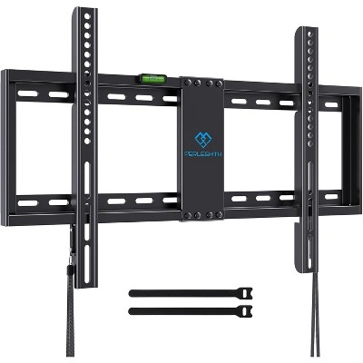 PERLESMITH Fixed TV Wall Mount Bracket for 32-82" LED/LCD/OLED TVs, Fits 16"-24" Wood Studs, VESA 600x400mm, Supports Up to 132 lbs