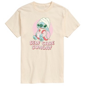 Men's - Lilo and Stitch - Stitch Self Care Short Sleeve Graphic T-Shirt - 1 of 3