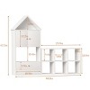 Kids Wooden Bookcase,House-Shaped Bookshelf with Open Shelves and Storage Cabinet,Cube Organizer for Toys Books or Bedroom-Baofuwish - 4 of 4