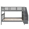 Whisen Stairway Full-Over-Full Bunk Bed with Drawer, Storage and Guard Rail for Bedroom - 4 of 4