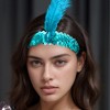 Unique Bargains Women's Feathers Faux Diamond Headbands 1 Pc - 2 of 4