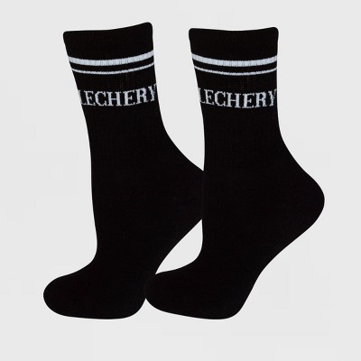 LECHERY Unisex Varsity Striped Half-crew Socks (1 Pair)