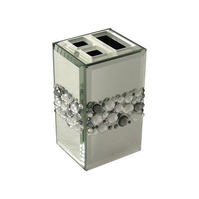 Harlow Tooth Brush Holder Light Silver - Elegant Home Fashions