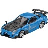 Mazda RX-7 RE-Amemiya 20B NA 3ROTOR-7 RHD "Ama-san Go" Blue with Carbon Hood Limited Edition 1/64 Diecast Model Car by Mini GT - 2 of 4