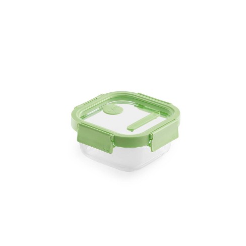 Lekue 100% Airtight Square Glass Food Storage Container, 18 Oz : Target