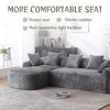 Okak Comfy L Shaped Boucle Sofa with Chaise, Minimalist Oversized   Upholstered Couch Sleeper Sectional Sofa 3 Seater Deep Seat Left Hand Facing, Gray - 2 of 4