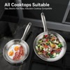BRINJOY 9-Piece Tri-Ply Stainless Steel Cookware Set - Fully Clad Induction Compatible Pots & Pans with Glass Lids - 3 of 4