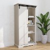 Merrick Lane Farmhouse Storage Cabinet, Semi-Open Storage with Sliding Barn Door - 2 of 4