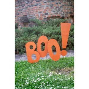 Halloween Boo Yard Stakes – Set of Painted Metal Decorations by Kalalou - 1 of 3