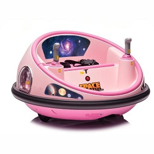 12V Kids Bumper Car w/ Parent Remote - 360° Spinning, Music, 2 Speeds & Safety Belt - Ride-On Toy for Toddlers - 1 of 1