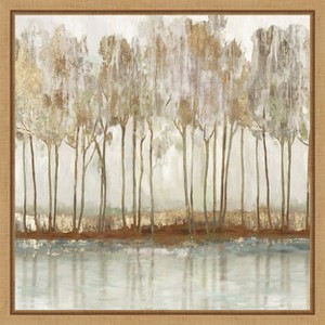 Amanti Art Lynn Peak I (Trees) by Allison Pearce Canvas Wall Art Print Framed 16 x 16-in. - 1 of 4