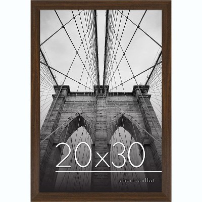 Americanflat 20x30 Poster Frame In Walnut With Polished Plexiglass ...