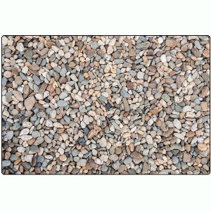 Carpets for Kids Pixel Perfect Pebbles Classroom Rug, Rectangle, Gray - 1 of 4