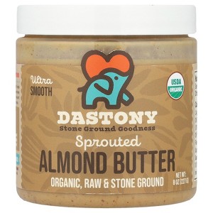 Dastony Organic Sprouted Almond Butter, Ultra Smooth, 8 oz (227 g) - 1 of 2