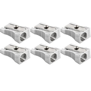 Enday Single Hole Metal Pencil Sharpener, 6 Pack - 1 of 4