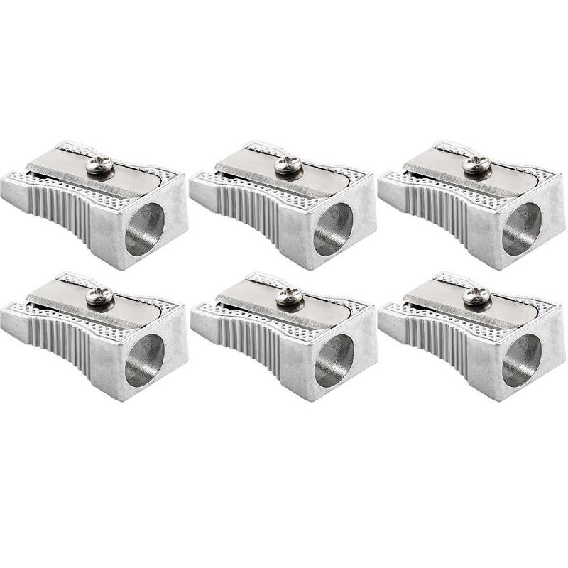 Enday Single Hole Metal Pencil Sharpener, 6 Pack, 1 of 7