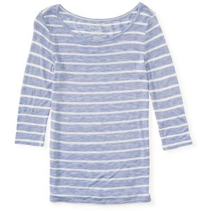 Aeropostale Womens Sheer Striped Graphic T-Shirt - 1 of 1