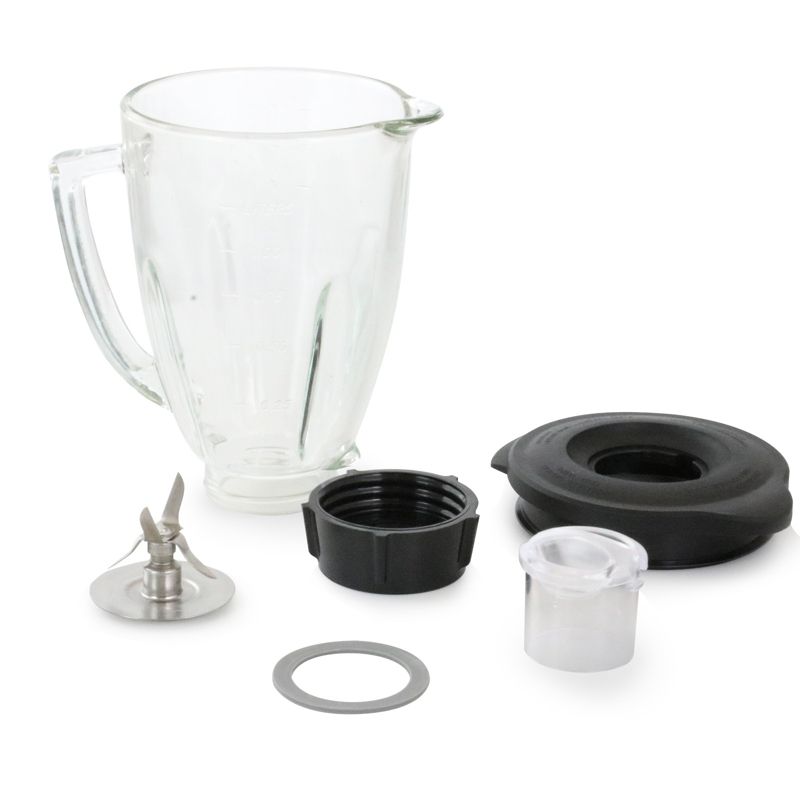 Better Chef 6 Piece 48 Oz Round Blender Glass Jar Replacement Parts and Accessories Kit, 2 of 6