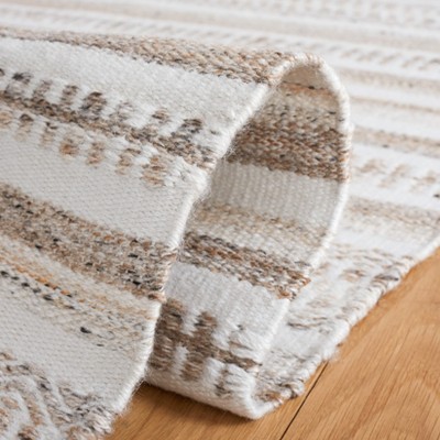 Bohemian Ivory Synthetic Flat Woven 27" Rug