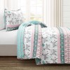 Kids' Boho Llama Reversible Oversized Quilt Set Pink/Aqua - Lush Décor - 2 of 4