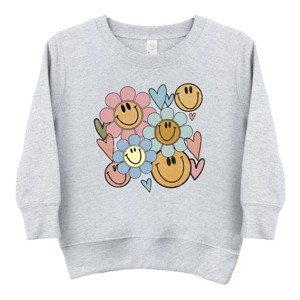 The Juniper Shop SmileyWorld Flower Smiley Face Toddler Sweatshirt - 1 of 4