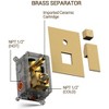 YAWWALK 3-Spray 10 and 6 in. Wall Mount Dual Square Shower Head and Ajustable Handheld Shower Head - 3 of 4