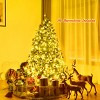 Costway 5ft Pre-lit PVC Christmas Fir Tree Hinged 8 Flash Modes - 2 of 4