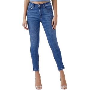 Women's Curvy Yoke Mid Rise Skinny Jean - RISEN - 1 of 4