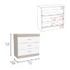 NicBex 3 Drawer Dresser,Modern Chest of Drawers with Metal Handles for Living Room,Office,Entryway,Hallway - 3 of 4