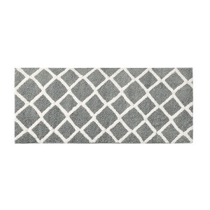 MAYEERTY Classical Diamond Check Pattern Tufted Bath Rug for Btahroom - 1 of 4