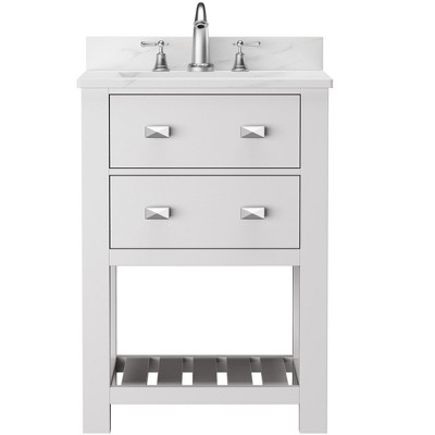30Inch Bathroom Vanities Cabinet With Sink Combo Set Marble Countertop Home Decor Bathroom Vanities with Drawer