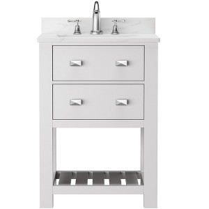30Inch Bathroom Vanities Cabinet With Sink Combo Set Marble Countertop Home Decor Bathroom Vanities with Drawer - 1 of 4