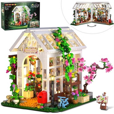 Hogokids Flower House Building Sets, 1260-Piece Garden Toy Gift for Kid Age 6+