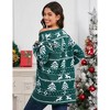 Clearlove Women’s Ugly Christmas Cardigan Jacket Long Sleeve Open-Front Holiday Coat - 4 of 4