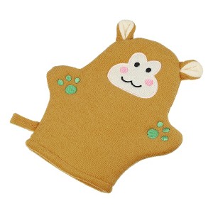 Unique Bargains Bathroom Cartoon Durable Bath Brush 8.27"x7.48" Brown 1 Pc - 1 of 4