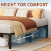 Heavy Duty Metal Platform Bed Frame with Durable Iron Slat Support and Legs - 4 of 4