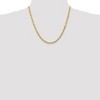 Black Bow Jewelry 4.5mm 10k Yellow Gold D/C Quadruple Rope Chain Necklace - 2 of 4