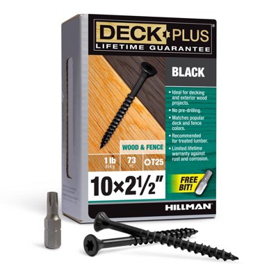 Deck Plus No. 10 X 2-1/2 in. L Star Flat Head Exterior Deck Screws 1 lb