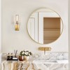 LNC Fiorekaury 4.3-in W 1-Lights Polished Gold with Crackle Glass Cylinder Modern/Contemporary  Indoor Wall Lights - 4 of 4