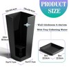 TOAOTBNBO Tall Planter Set of 2, Large Planter with Drainage Holes and Bottom Tray, Modern Planter Pots for Porch and Patio - 2 of 4
