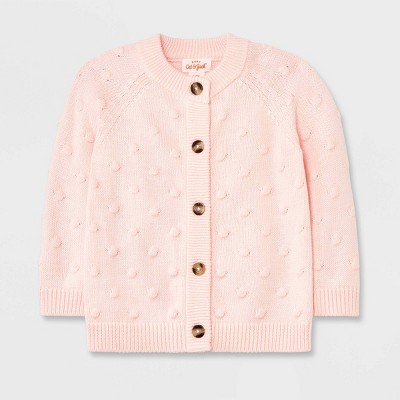 Baby Girls' Bobble Sweater Cardigan - Cat & Jack™ Light Pink 3-6M