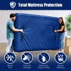 Aoibox Extra-Thick Mattress Bag with 8 Handles Reusable Zippered Cover Protector for Moving Storage Blue Twin Size - 4 of 4