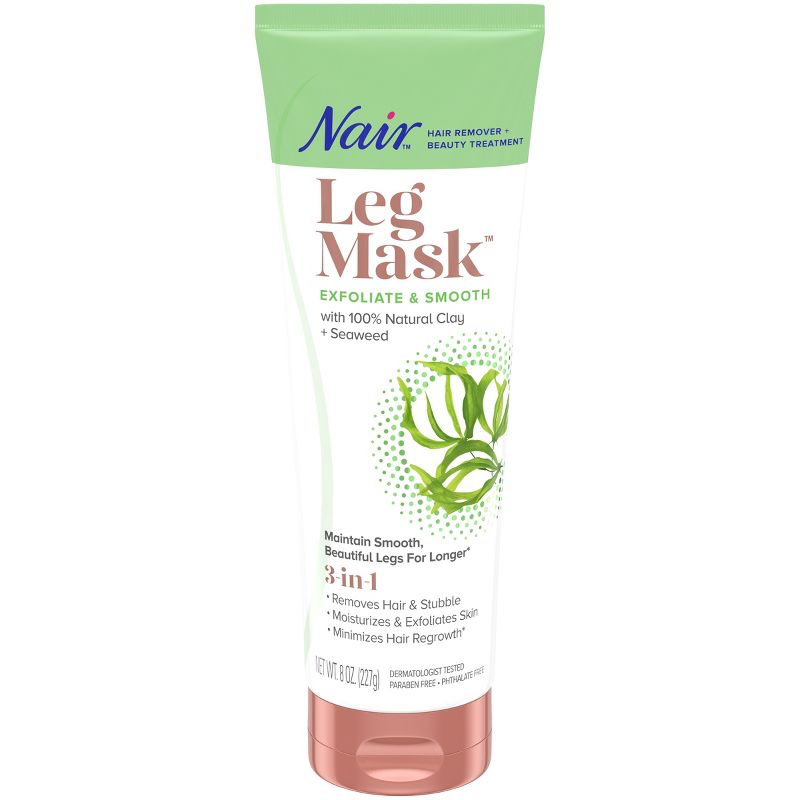 Nair Hair Remover Seaweed Leg Mask, Exfoliate &#38; Smooth - 8.0oz, 1 of 12