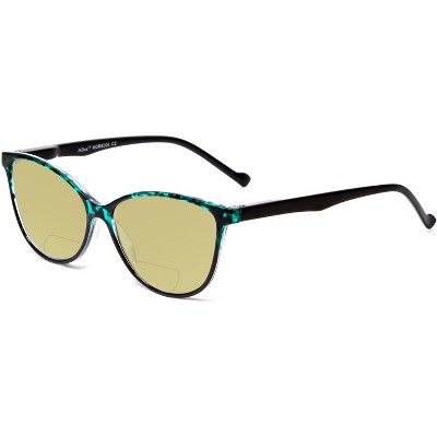 Calabria MDR8004 Blue Light Glasses Ladies Cateye Green Tortoise Black Fade 49mm