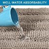 Attop Bathroom Rugs, Bath Mat Set of 2 Extra Thick Chenille Striped Pattern Shaggy Bath Rugs for Bath Room - 3 of 4